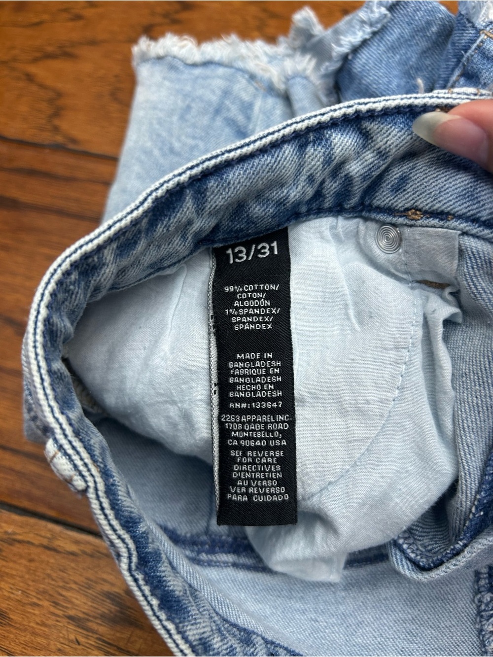 Kendall & Kylie Light Blue High-Rise Drifter shorts - Picture 4 of 6